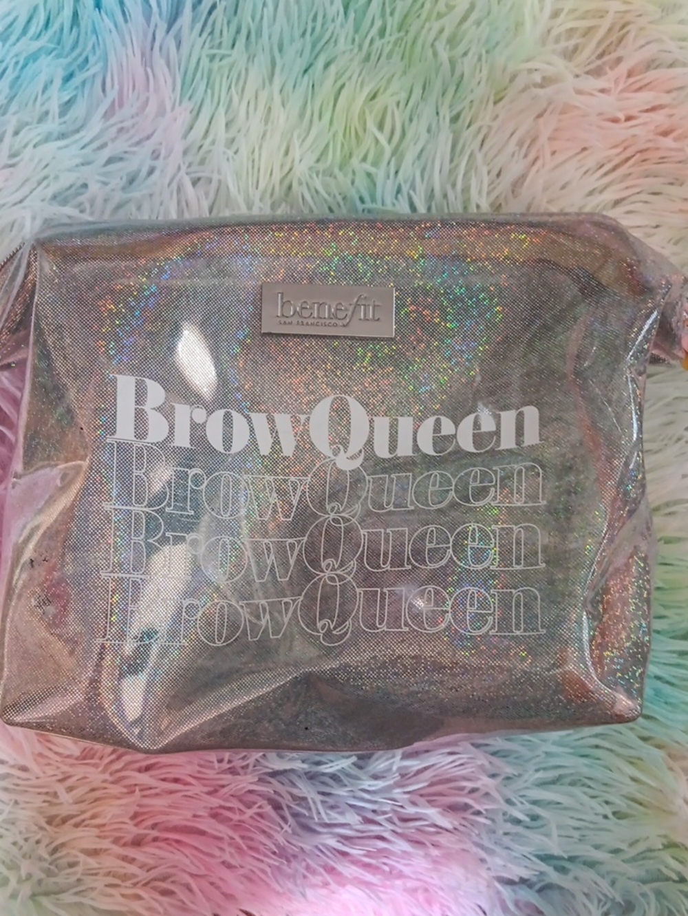 Benefit Holographic Silver BrowQueen Cosmetic Pouch - Picture 4 of 10
